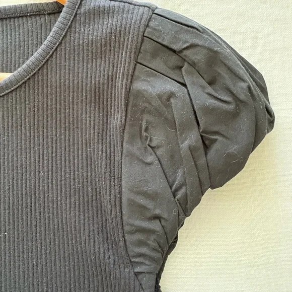 J. Crew Women's Charcoal Puff Sleeve Tee - Picture 4 of 6